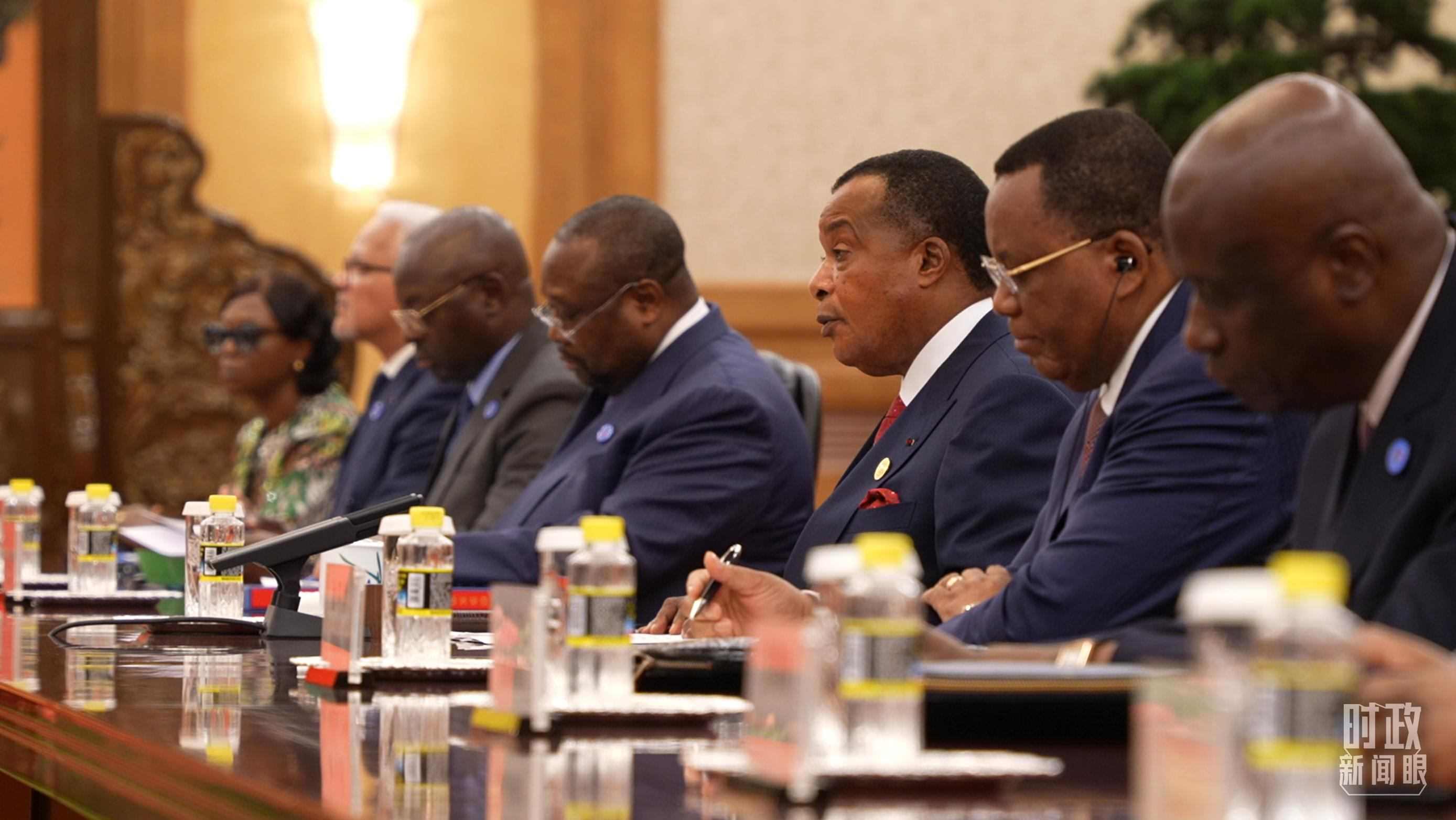 剛果（布）總統(tǒng)薩蘇。（總臺央視記者蔣碩拍攝）