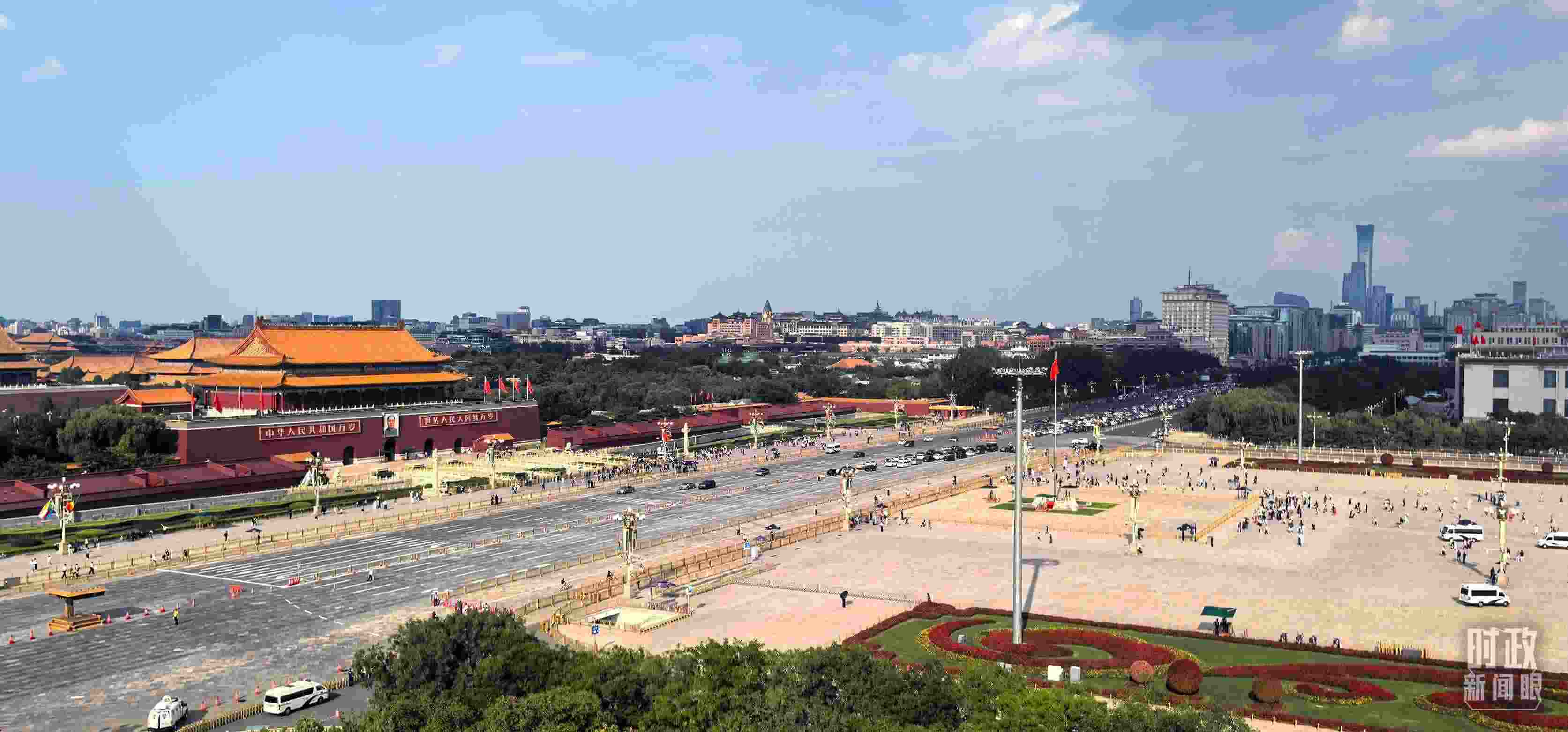 9月6日的天安門廣場。（總臺央視記者王子杭拍攝）