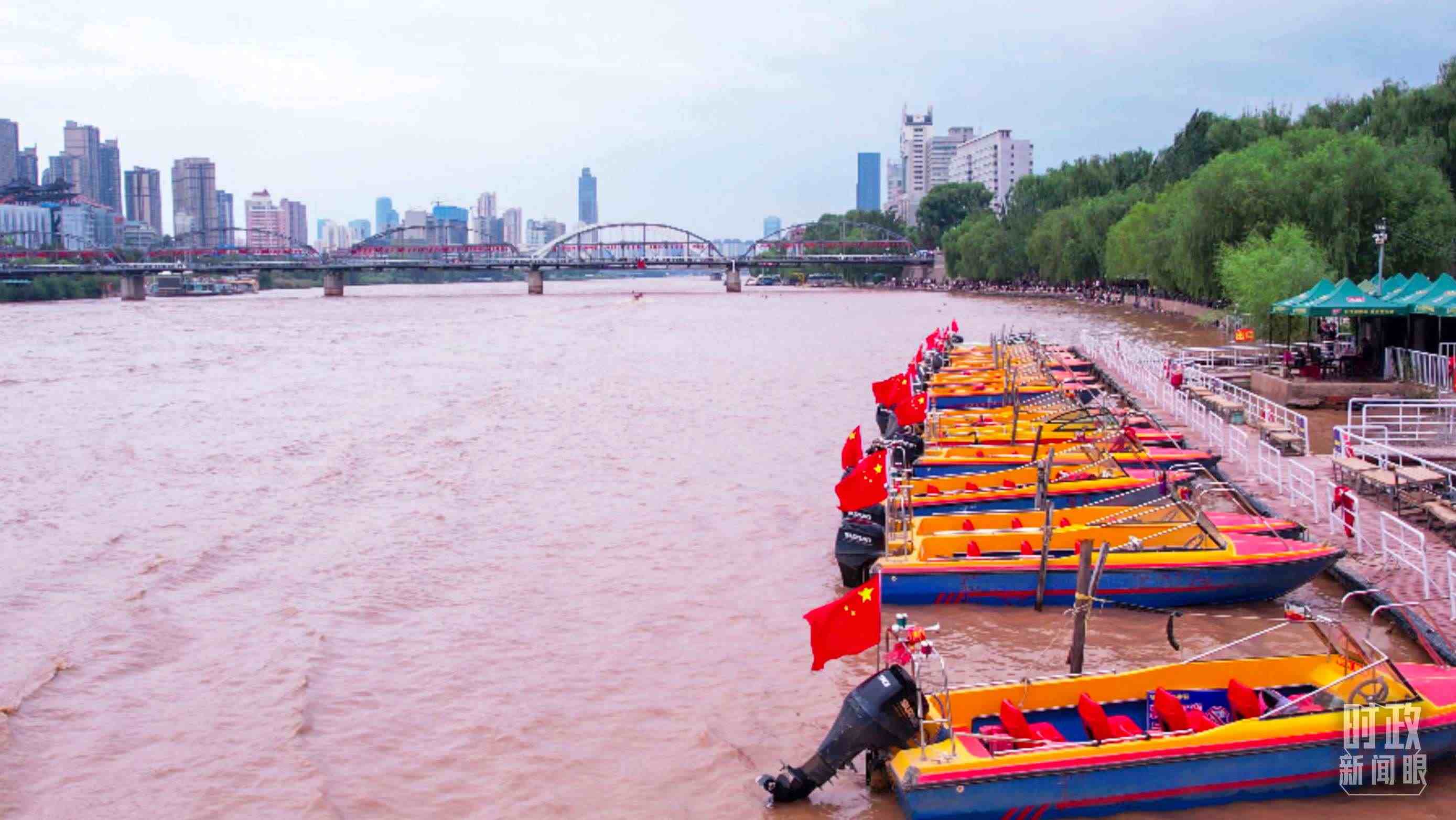 △黃河蘭州段。（總臺記者張吉瑞拍攝）