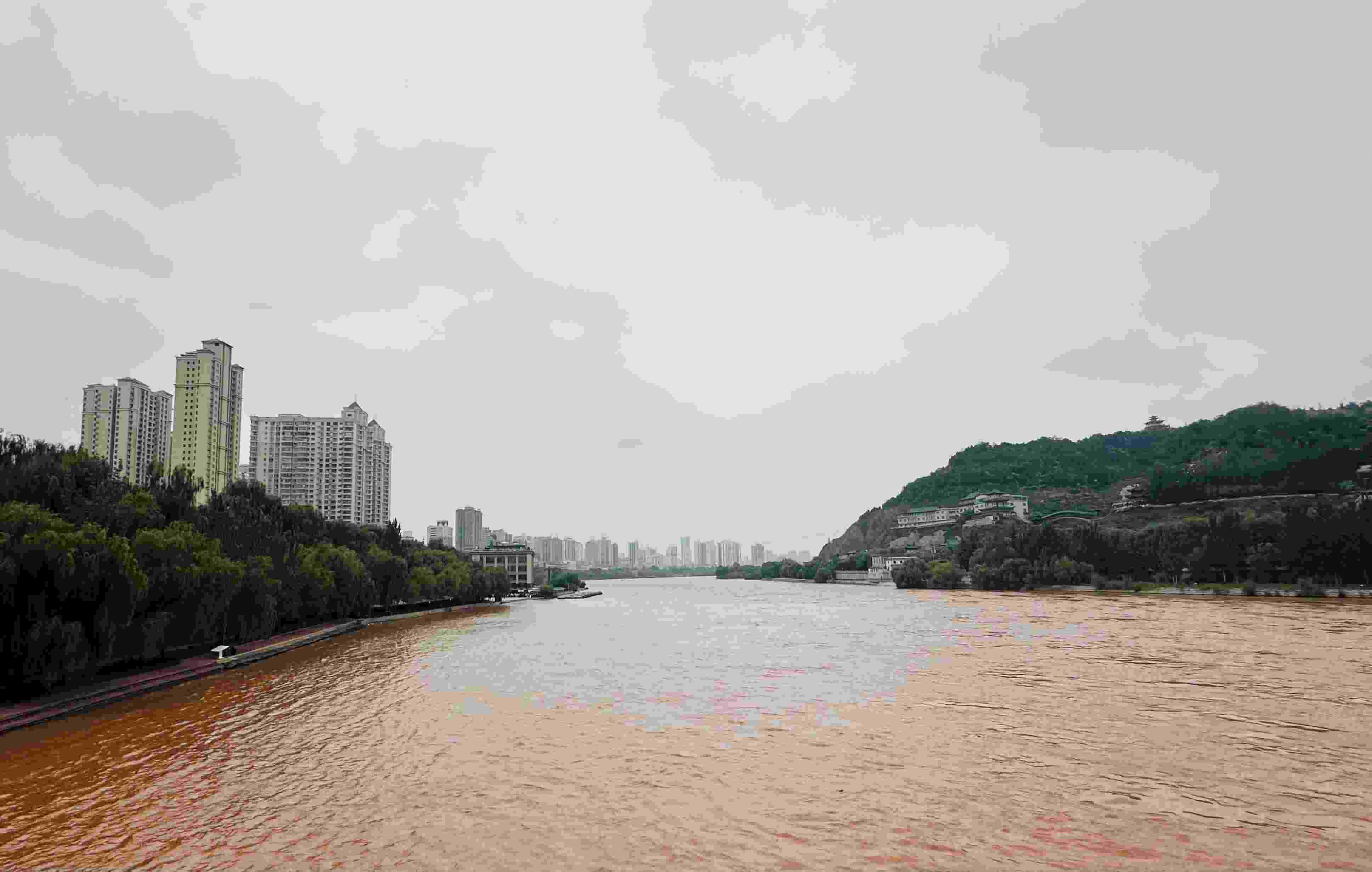 △黃河蘭州段。（總臺央視記者陸泓宇拍攝）