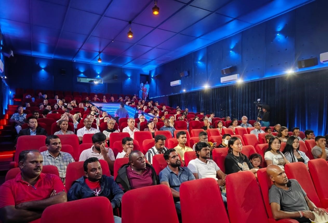 塞舌爾首屆中國(guó)電影節(jié)開(kāi)幕式現(xiàn)場(chǎng)。林育楠 攝