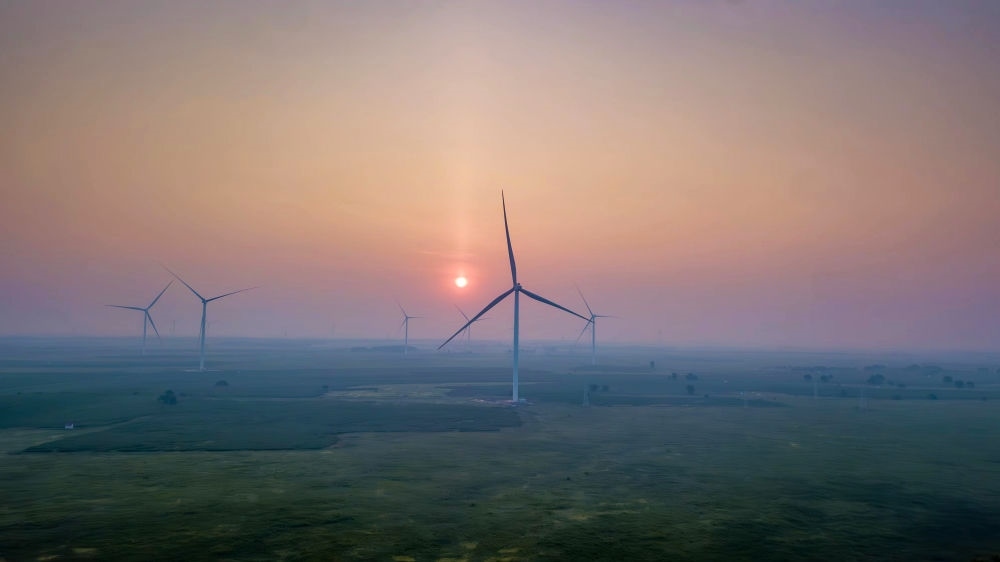 內(nèi)蒙古通遼市238萬千瓦風(fēng)電基地。（受訪者供圖）