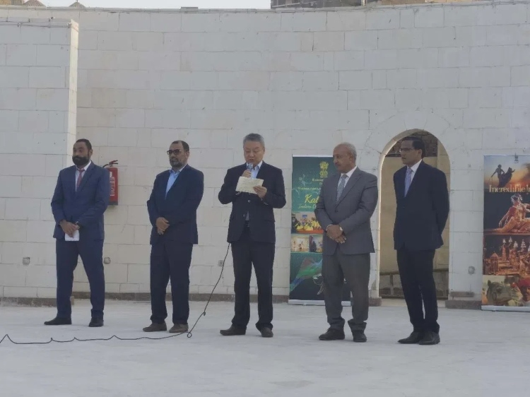 開(kāi)羅中國(guó)文化中心副主任邵彬致辭。開(kāi)羅中國(guó)文化中心供圖