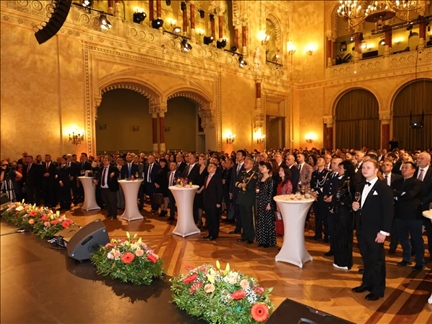 招待會(huì)現(xiàn)場(chǎng)。中國(guó)駐匈牙利大使館供圖