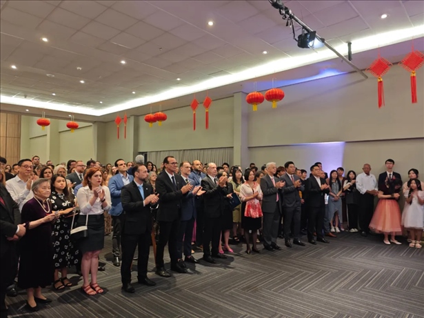 圖為招待會現(xiàn)場。 中國駐累西腓總領(lǐng)館供圖