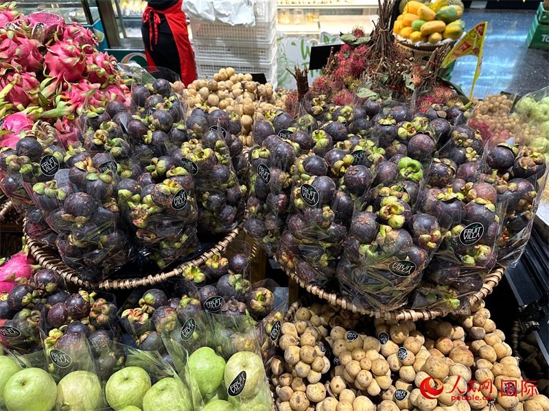 泰國超市售賣的山竹。人民網(wǎng)記者 簡承淵攝