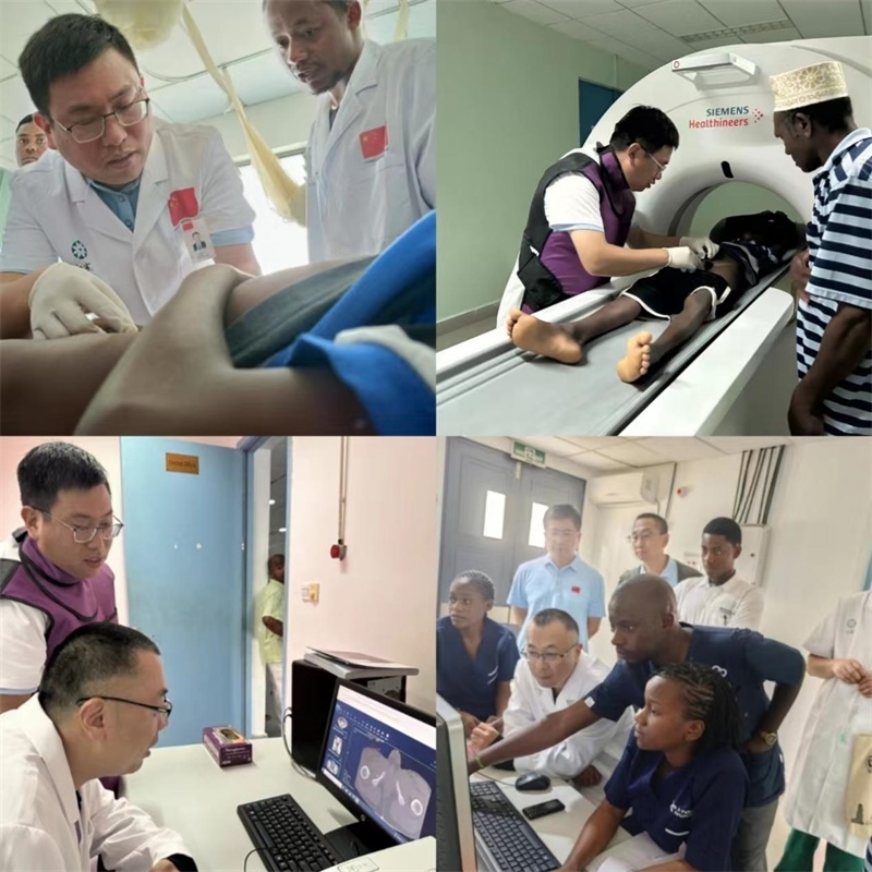 中國(guó)援桑醫(yī)療隊(duì)多科室專家與當(dāng)?shù)蒯t(yī)生共同為患者檢查。中國(guó)援桑醫(yī)療隊(duì) 供圖