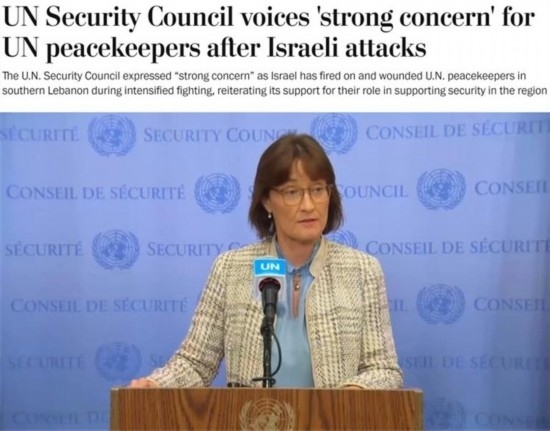 《華盛頓郵報(bào)》報(bào)道截圖（題圖為本月安理會輪值主席、瑞士常駐聯(lián)合國代表帕絲卡萊·貝里斯維爾）