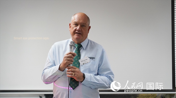 碩豐集團(tuán)市場總監(jiān)迪恩·范·維克發(fā)言。人民網(wǎng) 張茜攝