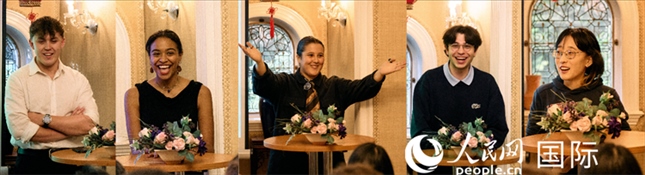 五位英國高校學(xué)生代表現(xiàn)場分享體會(huì) 楊浩鵬攝