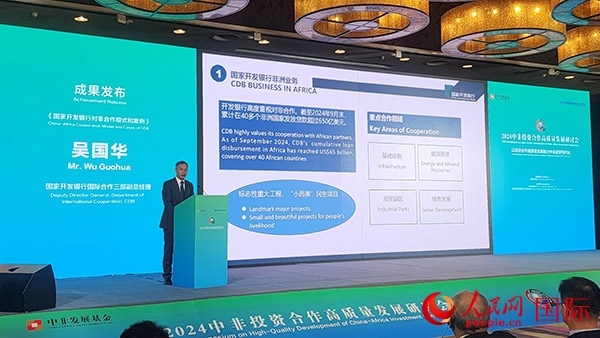 《國(guó)家開(kāi)發(fā)銀行對(duì)非合作模式和案例》發(fā)布。人民網(wǎng)記者 萬(wàn)宇攝