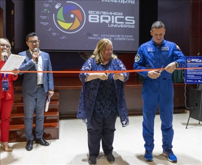 5月29日，“宇宙·金磚國家”圖片巡回展在北京舉辦。 北京俄羅斯文化中心供圖