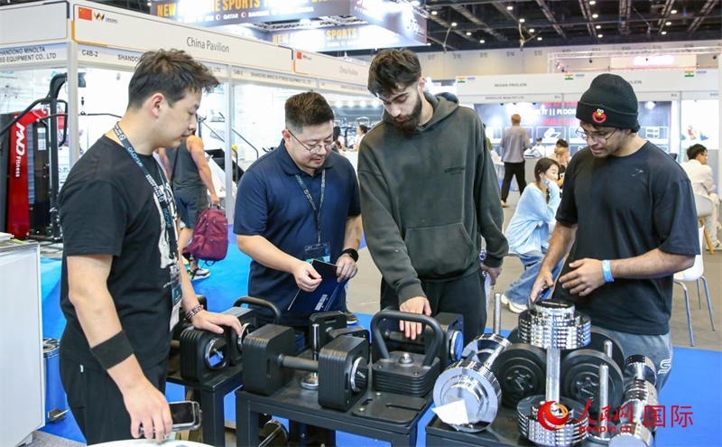 中國展臺(tái)一角。人民網(wǎng)中東中心分社塔里克·易卜拉欣攝