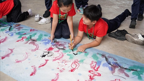 水墨畫(huà)教學(xué)。主辦方供圖