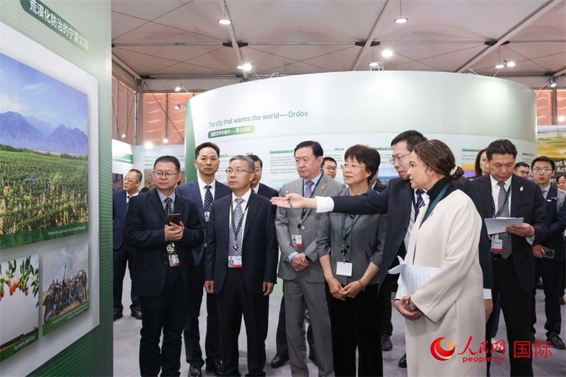 嘉賓參觀中國館。人民網(wǎng)記者任皓宇攝