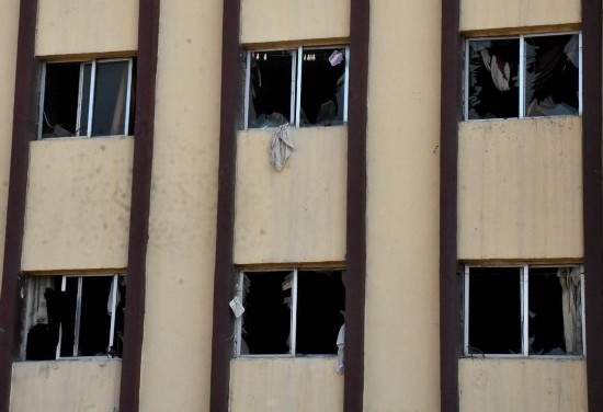 這是11月29日在敘利亞阿勒頗拍攝的一處遭襲建筑。新華社發(fā)