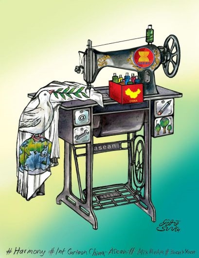 單幅卡通一等獎獲獎作品。（主辦方供圖）