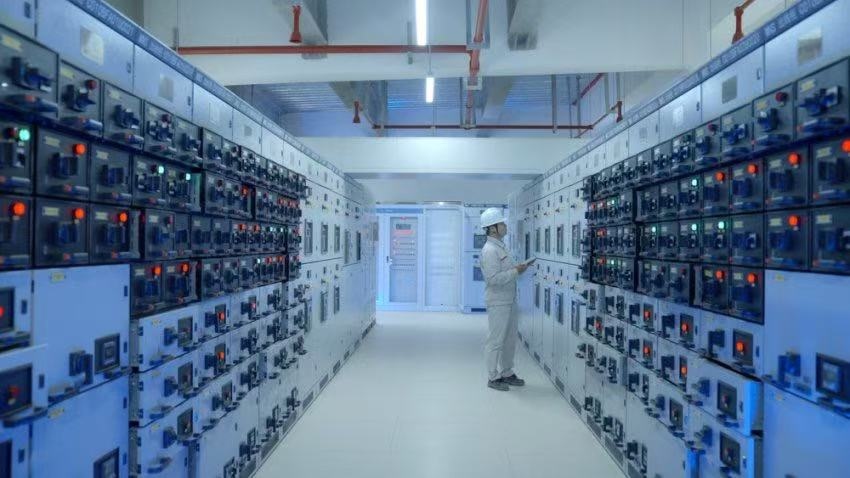 300兆瓦壓氣儲能示范工程低壓配電室。受訪者供圖