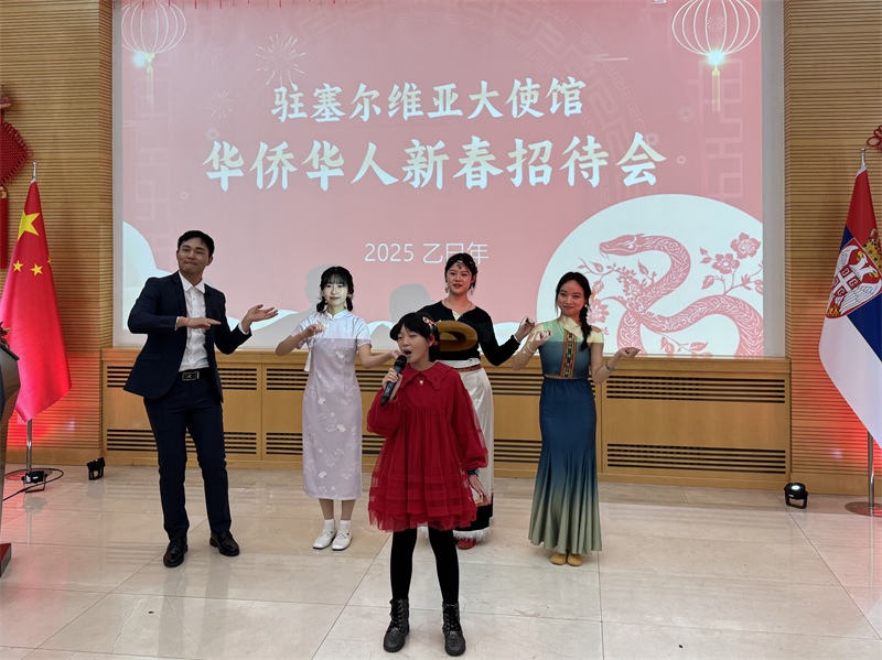 招待會現(xiàn)場表演。諾維薩德孔子學(xué)院供圖