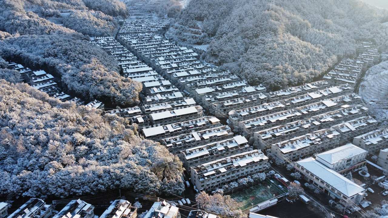 慶元縣濛洲街道同濟新村，雪后初霽。慶元縣融媒體中心 供圖