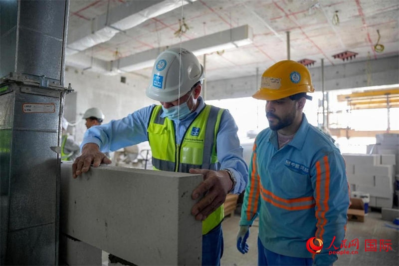 砌墻。人民網(wǎng)塔里克·易卜拉欣攝