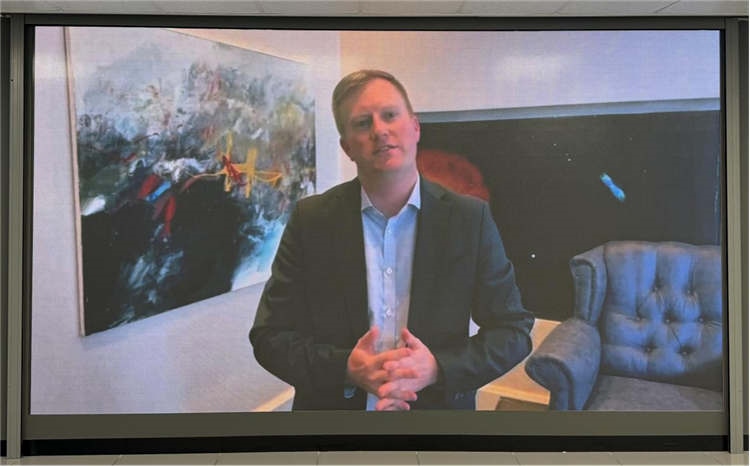 麥克弗森部長通過視頻表達(dá)對中南基建合作前景和未來了良好祝愿。中國銀行約翰內(nèi)斯堡分行供圖