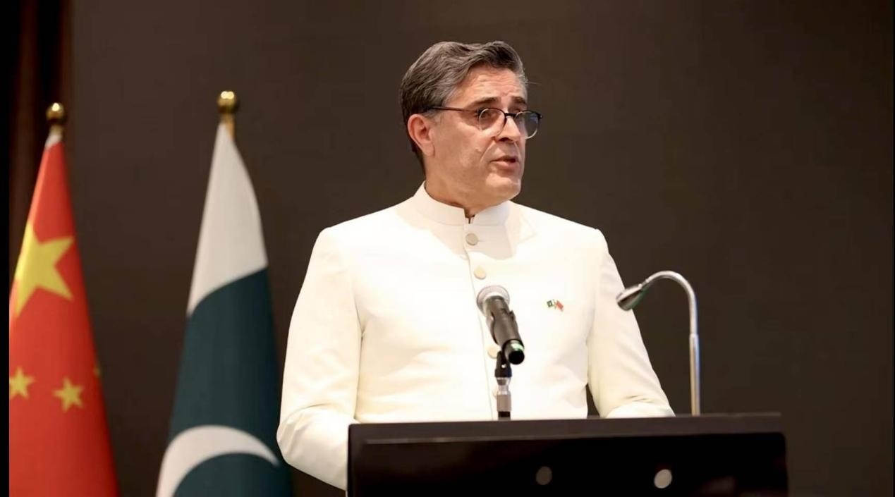 巴基斯坦駐華大使卡里爾·哈什米致辭。巴基斯坦駐華大使館供圖