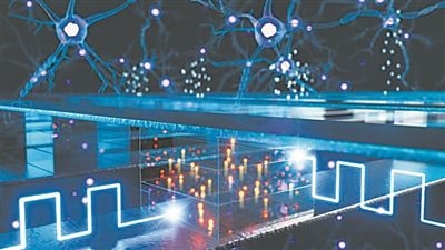 使用電化學隨機存取存儲設備進行內存計算（藝術圖）。圖片來源：韓國浦項科技大學