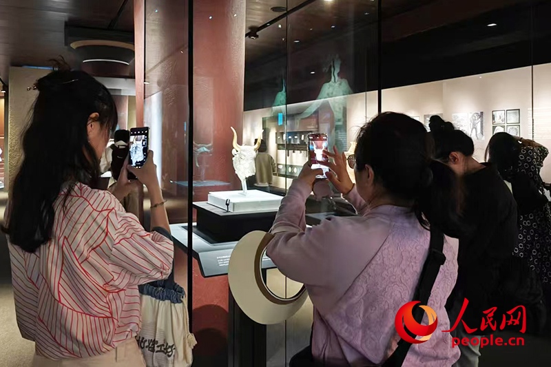 觀眾在故宮博物院參觀展覽。人民網(wǎng)記者 韋衍行攝