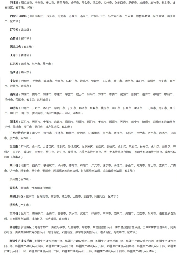截至5月8日已開通醫(yī)保個賬跨省共濟的統(tǒng)籌區(qū)。（國家醫(yī)保局官網(wǎng)截圖）