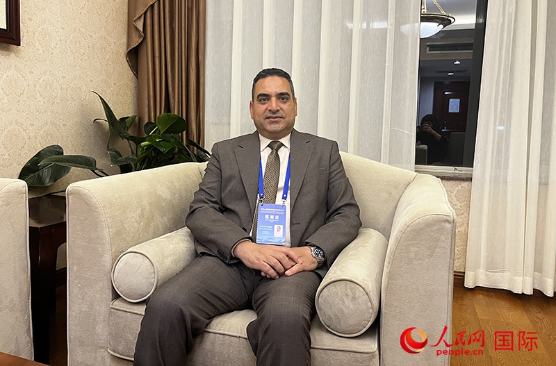 埃及《金字塔報》副總編輯薩米·埃爾卡姆哈維 人民網(wǎng)記者 翟轉麗攝