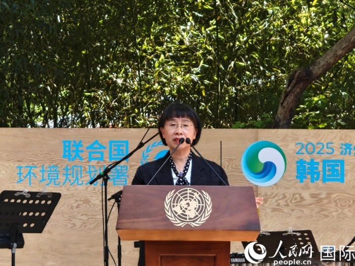 周國梅致辭。人民網(wǎng)記者 李明攝